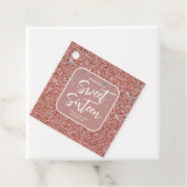 スウィート16バラ金ゴールドグリッターサンキューユーカスタム フェイバータグ (インサイチュ)