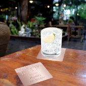 スウィート16バラ金ゴールドグリッタードリップ赤面 スクエアペーパーコースター