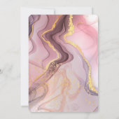 スウィート16バラ金ゴールドグリッター女の子の誕生日パーティー 招待状 (裏面)