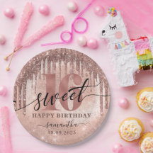 スウィート16バラ金ゴールドグリッター&フォイル