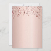 スウィート16バラ金ゴールドスター赤面ラグジュアリー 招待状 (裏面)