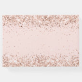 スウィート16バラ金ゴールドドレス紙吹雪 ゲストブック (裏面)