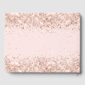 スウィート16バラ金ゴールドドレス紙吹雪 ゲストブック (裏面)