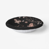 スウィート16バラ金ゴールドバタフライシックモダン誕生日 ペーパーボウル (傾斜あり)