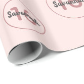 スウィート16バラ金ゴールドピンクダイヤモンド ラッピングペーパー (ロールコーナー)