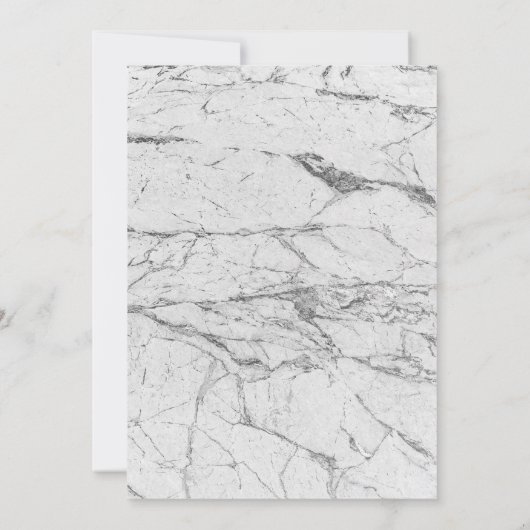 スウィート16バラ金ゴールドプリンセスクラウンホワイトマーブル 招待状 (裏面)