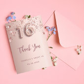 スウィート16バラ金ゴールド星サンキューカード 招待状