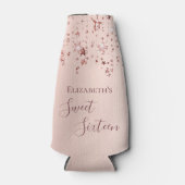 スウィート16バラ金ゴールド星パーティー ボトルクーラー (正面)