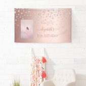 スウィート16バラ金ゴールド赤面フォトダイヤモンド 横断幕 (インサイチュ)