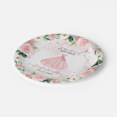 スウィート16バラ金ゴールド赤面フローラドレス ペーパープレート (アングル)