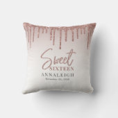 スウィート16バラ金ゴールド16thバースデーパーティー クッション (裏面)