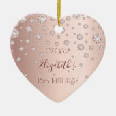 スウィート16バラ金ゴールド セラミックオーナメント (正面)