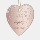 スウィート16バラ金ゴールド セラミックオーナメント (左)