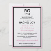 スウィート16バルミツワー誕生日オートクチュールテーマパーティー 招待状 (正面)