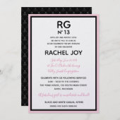 スウィート16バルミツワー誕生日オートクチュールテーマパーティー 招待状 (正面/裏面)