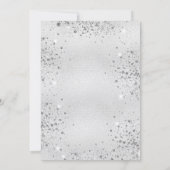 スウィート16バースデーシルバーグリッター 招待状 (裏面)