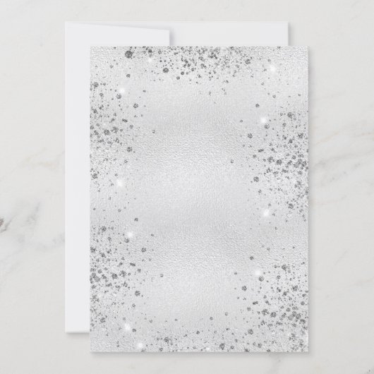 スウィート16バースデーシルバーグリッター 招待状 (裏面)