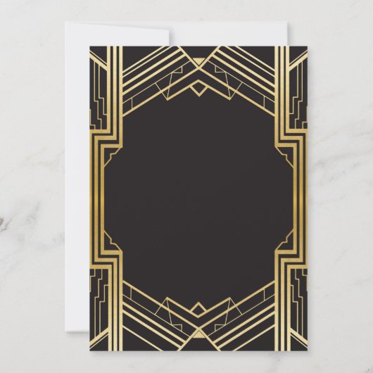 スウィート16バースデーパーティーギャツビーアールデコ招待状 招待状 (裏面)