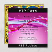 スウィート16バースデーパーティーグリーンディスコ2 招待状 (正面/裏面)