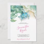 スウィート16バースデーパーティートロピカルテーマ招待状 招待状 (正面)