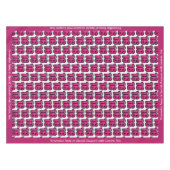 スウィート16バースデーパーティーピンクグリッター パーソナライズされた テーブルクロス (正面(横))