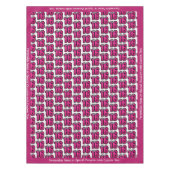 スウィート16バースデーパーティーピンクグリッター パーソナライズされた テーブルクロス (正面)