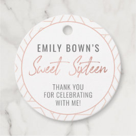 スウィート16バースデーパーティーメッセージカード フェイバータグ