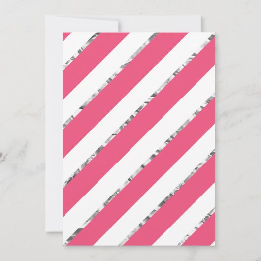 スウィート16バースデーパーティー招待状フェイクグリッター 招待状 (裏面)