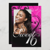 スウィート16バースデーパーティー 招待状 (正面/裏面)