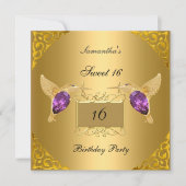 スウィート16バースデーパーティー 招待状 (正面)