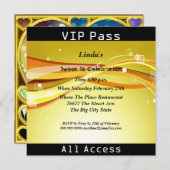 スウィート16バースデーパーティーVIPパスディスコ 招待状 (正面/裏面)