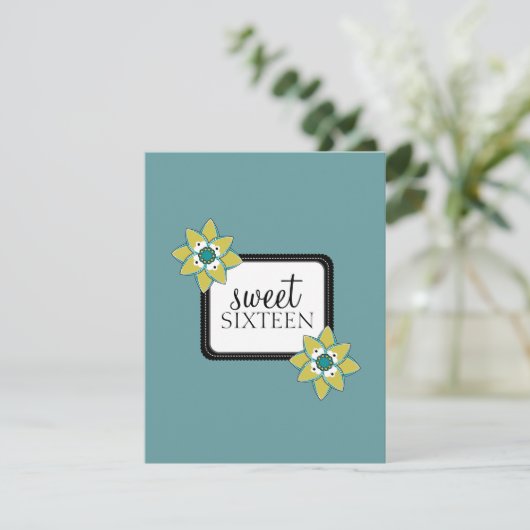 スウィート16バースデーパーティ招待状|ボホシック} 招待状 (スタンド正面)