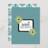 スウィート16バースデーパーティ招待状|ボホシック} 招待状 (正面/裏面)