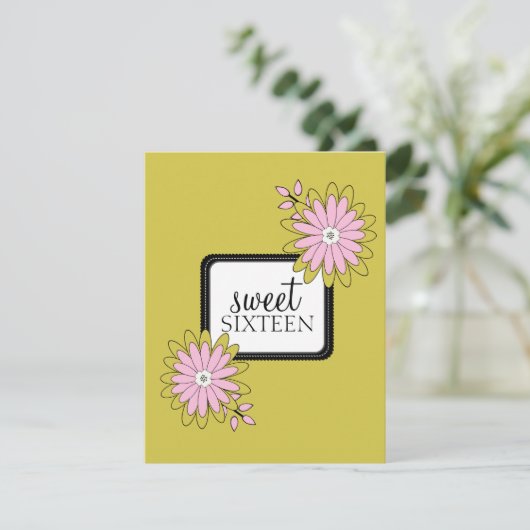 スウィート16バースデーパーティ招待状|ボホシック} 招待状 (スタンド正面)