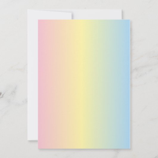 スウィート16パステルシェード&グリッター誕生日 招待状 (裏面)