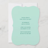 スウィート16パステルピンク&グリーンヴィンテージバラフローラ 招待状 (裏面)