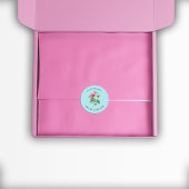 スウィート16パステルブルー&ピンクローズボタニカル ラウンドシール