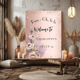 スウィート16パリエッフェルタワーバラ金ゴールド歓迎 ポスター