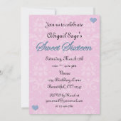 スウィート16パリエッフェルタワー誕生日招待状 招待状 (裏面)