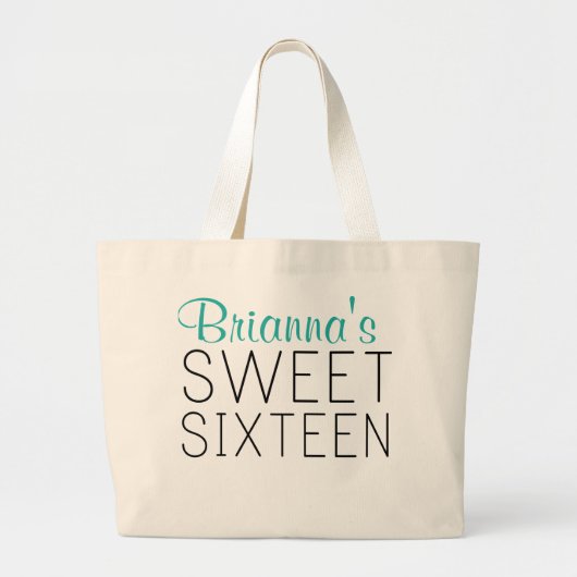 スウィート16パーソナライズされたバッグ ラージトートバッグ (正面)