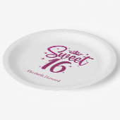 スウィート16パーソナライズされた紙 ペーパープレート (アングル)