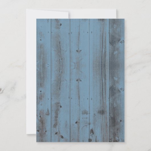 スウィート16パーティーエレガントダスティブルービーチヒトデ 招待状 (裏面)