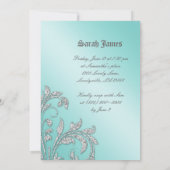 スウィート16パーティーグラードグリッター葉ズミントグリーン 招待状 (裏面)