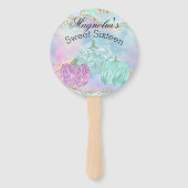 スウィート16パーティーパンプキンパステルグリッターグラム ハンドファン (裏面)