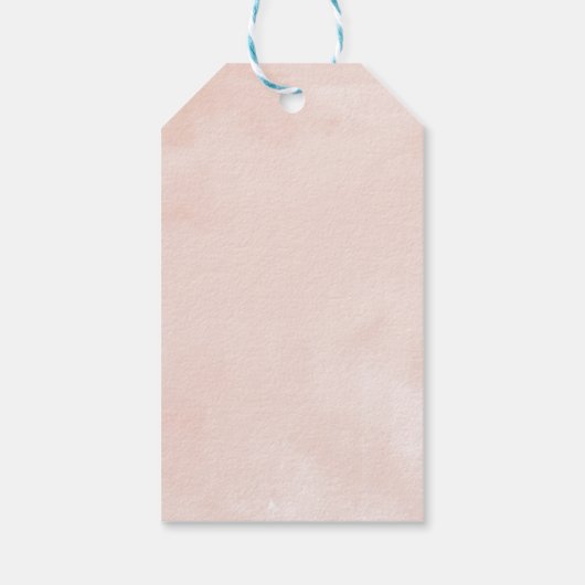 スウィート16パーティー赤面ガウンピンクフローラギフトラベル ギフトタグ (裏面)