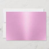 スウィート16ビーチヒトデ珊瑚海モダンピンク 招待状 (裏面)