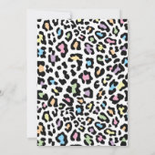 スウィート16ピンクグリッターカラフルヒョウ印刷ワイルド 招待状 (裏面)