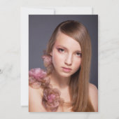 スウィート16ピンクグリッター誕生日招待状 招待状 (裏面)