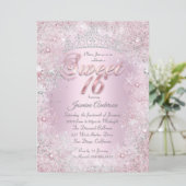 スウィート16ピンクシルバーウィンターワンダーランドティアラ 招待状 (スタンド正面)