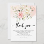 スウィート16ピンクフローラ誕生日パーティー サンキューカード (正面)